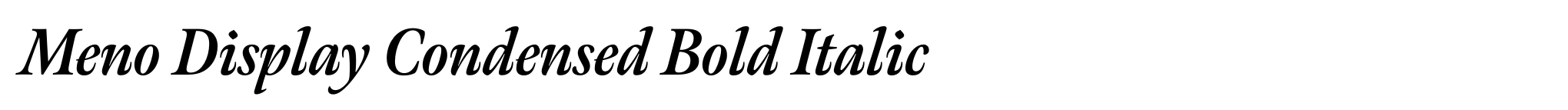 Meno Display Condensed Bold Italic image